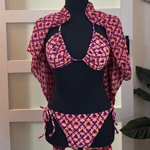 Old Navy Pink and Purple Bikini Set